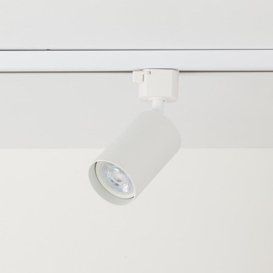 Binario trifase 294cm bianco con faretti gu10 gx53 orientabili